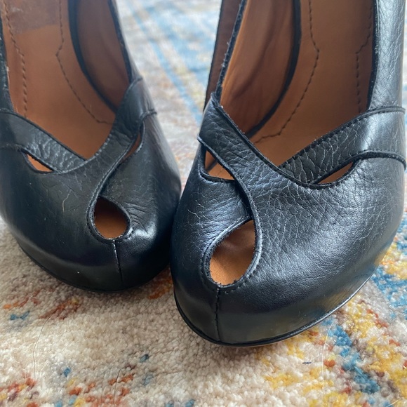 Givenchy black peep toe heel. Size 37. 4.5” heel. Never worn. Made in Italy. - Picture 3 of 9